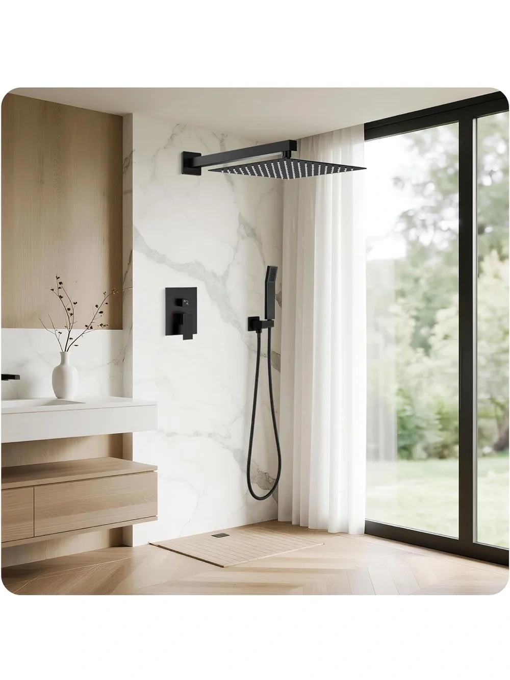 Black Shower Faucet Set 10